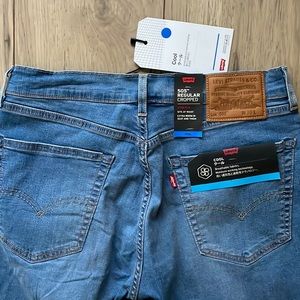 NWT Levi’s 505 Regular Cropped Cool Denim Jeans Men’s Waist 30 Length ~18.5